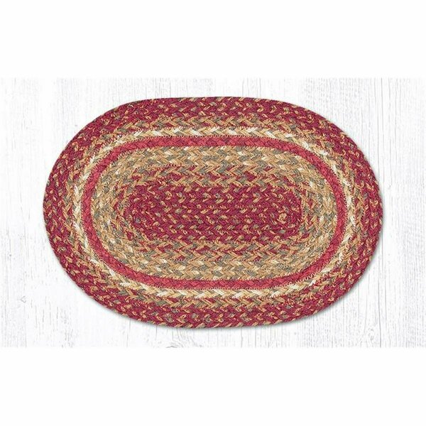 Capitol Importing Co Scarlet Miniature Swatch Oval Rug, 10 x 15 in. 00-991